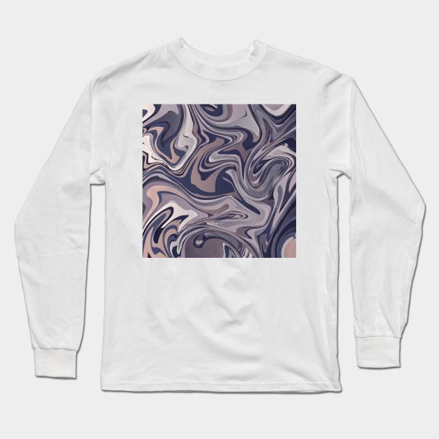 Marbling Texture Design Long Sleeve T-Shirt by TheSkullArmy